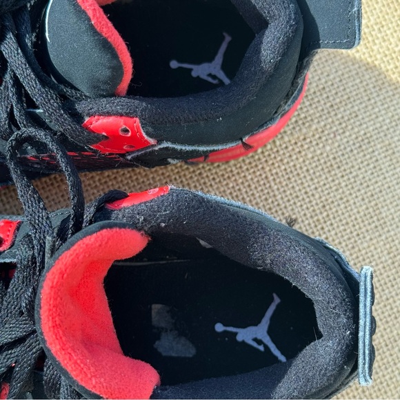 Nike Air Jordan 4 Retro “Red Thunder” Sneakers Toddler’s SZ 12 C - Picture 3 of 13